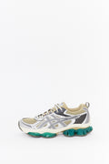 ASICS KHAKI BEIGE PURE SILVER GEL QUANTUM KINETIC SNEAKERS
