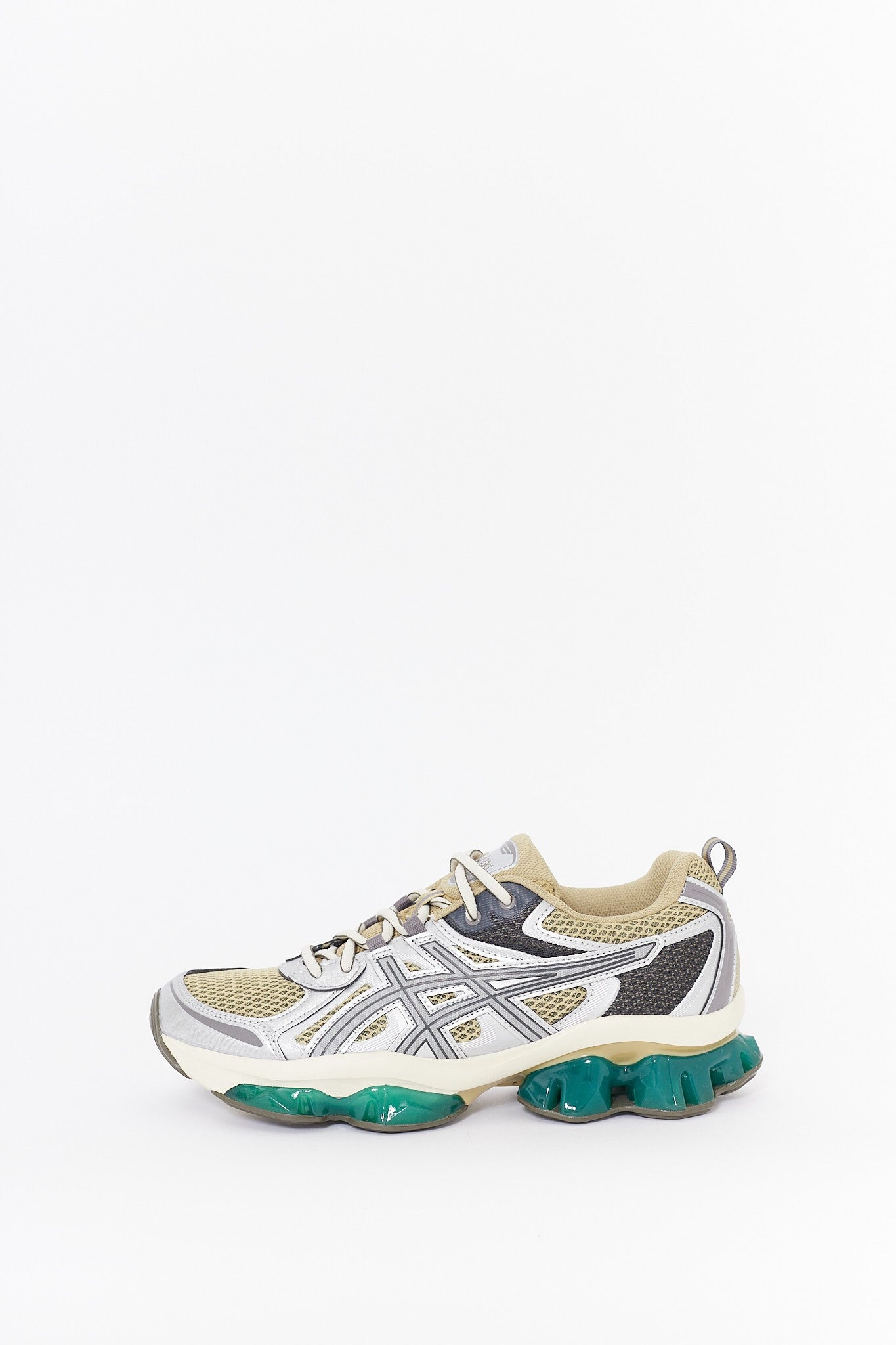 ASICS KHAKI BEIGE PURE SILVER GEL QUANTUM KINETIC SNEAKERS