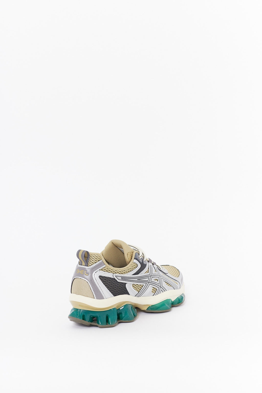 ASICS KHAKI BEIGE PURE SILVER GEL QUANTUM KINETIC SNEAKERS
