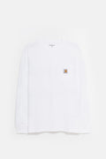 CARHARTT WIP WHITE L S POCKET T SHIRT