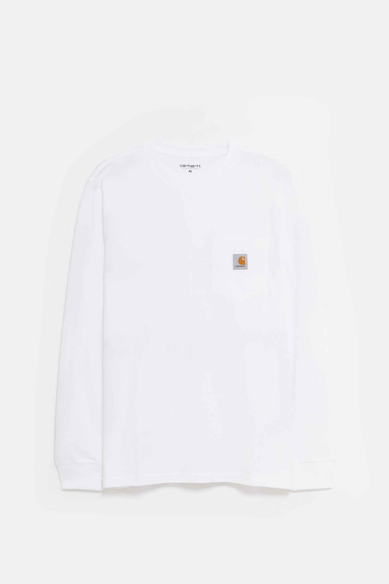 CARHARTT WIP WHITE L S POCKET T SHIRT
