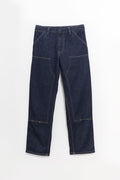 CARHARTT WIP BLUE RINSED DOUBLE KNEE PANTS