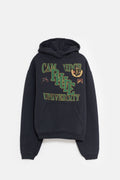 RHUDE VINTAGE BLACK UNIVERSITY HOODIE