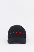 MARNI BLACK LOGO HAT