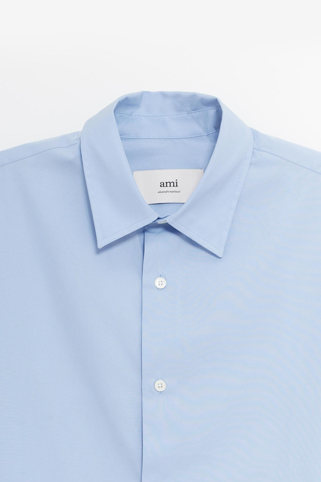 AMI CASHMERE BLUE BOXY FIT SHIRT
