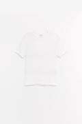 COURREGES HERITAGE WHITE SIGNATURE CONTRAST T SHIRT