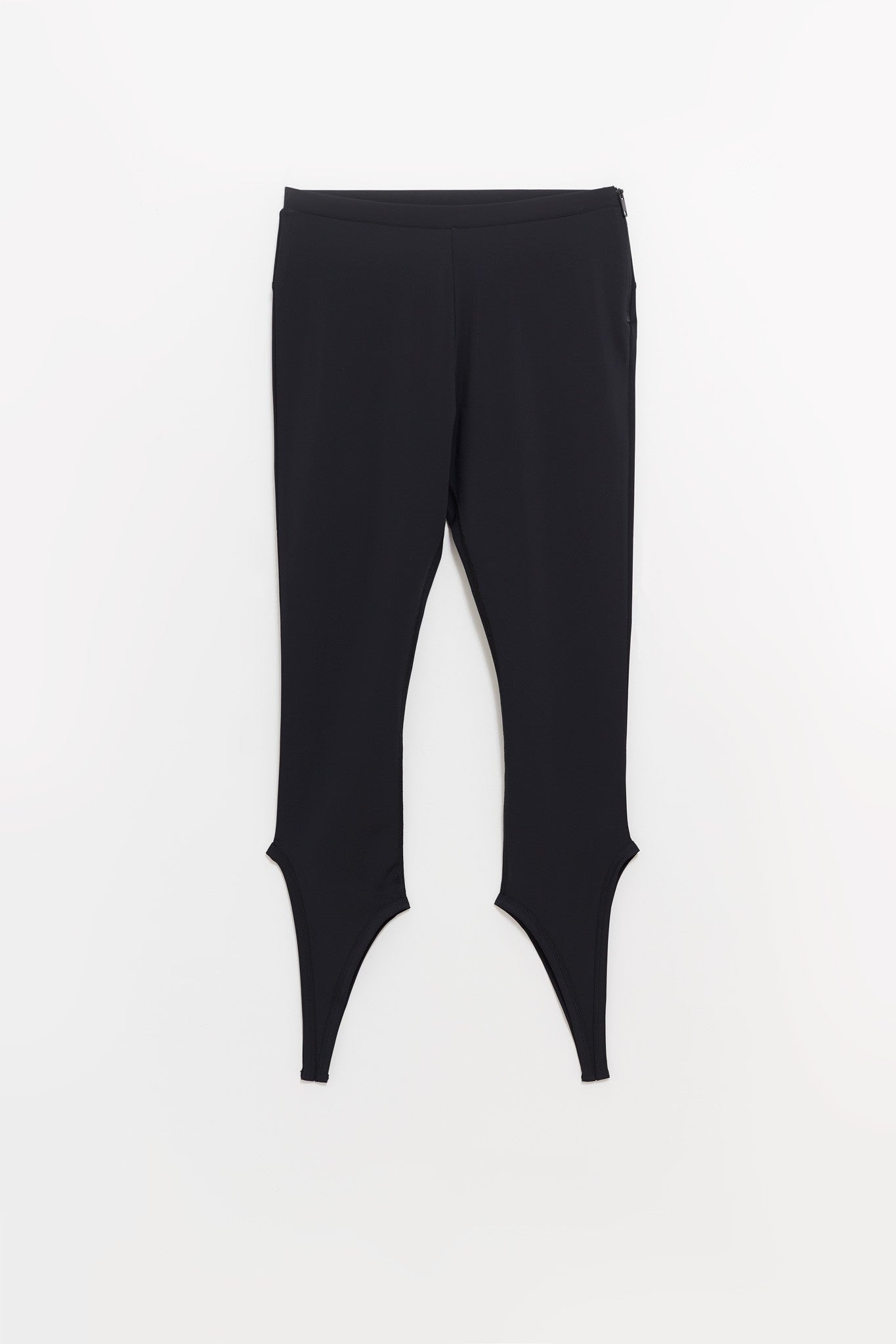 COURREGES BLACK REVERSED TECH JERSEY PANTS