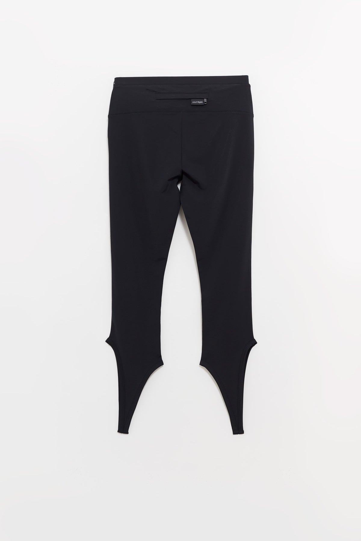 COURREGES BLACK REVERSED TECH JERSEY PANTS