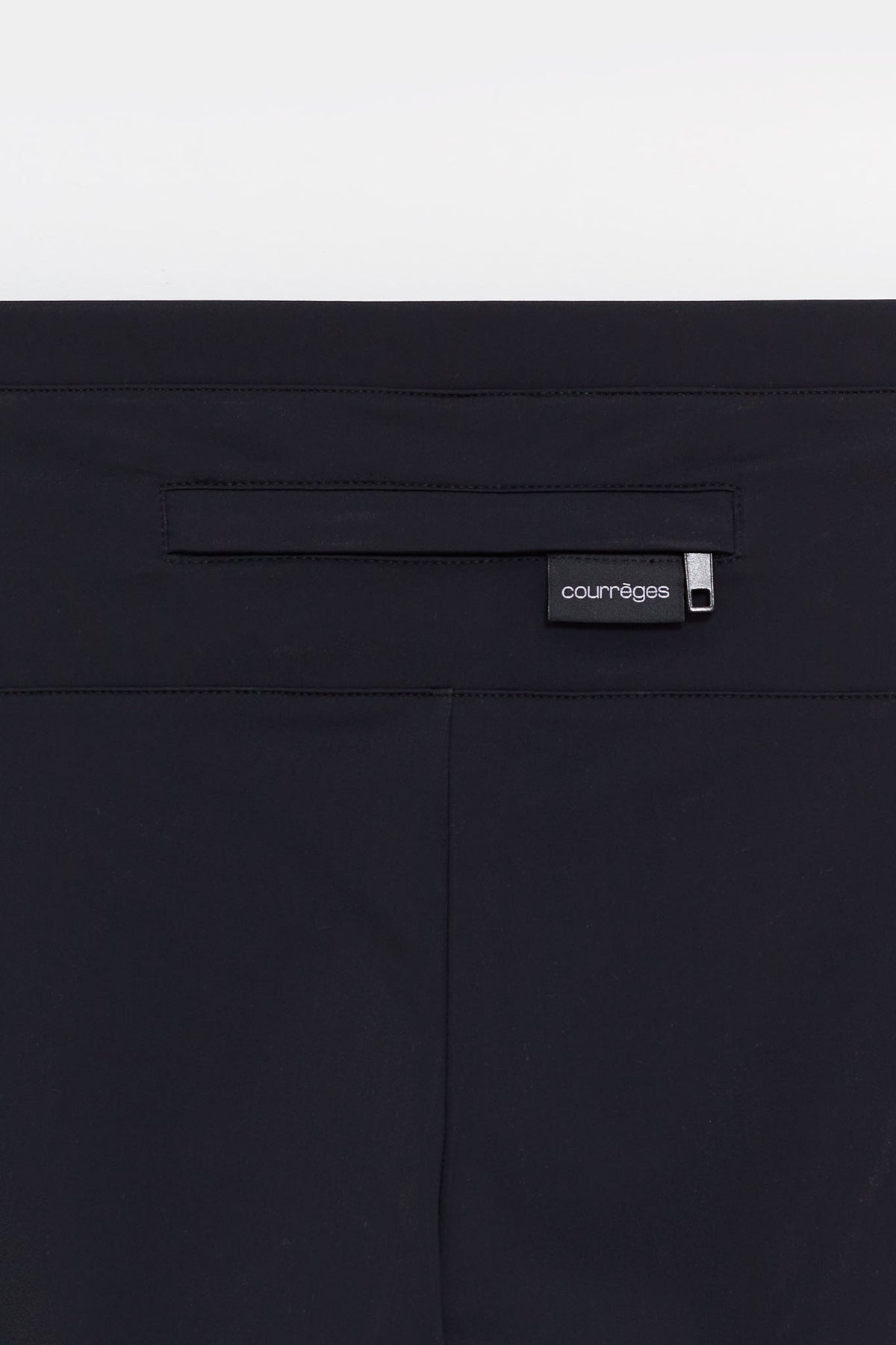 COURREGES BLACK REVERSED TECH JERSEY PANTS