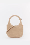 COURREGES FAWN HOLY SUEDE BAG