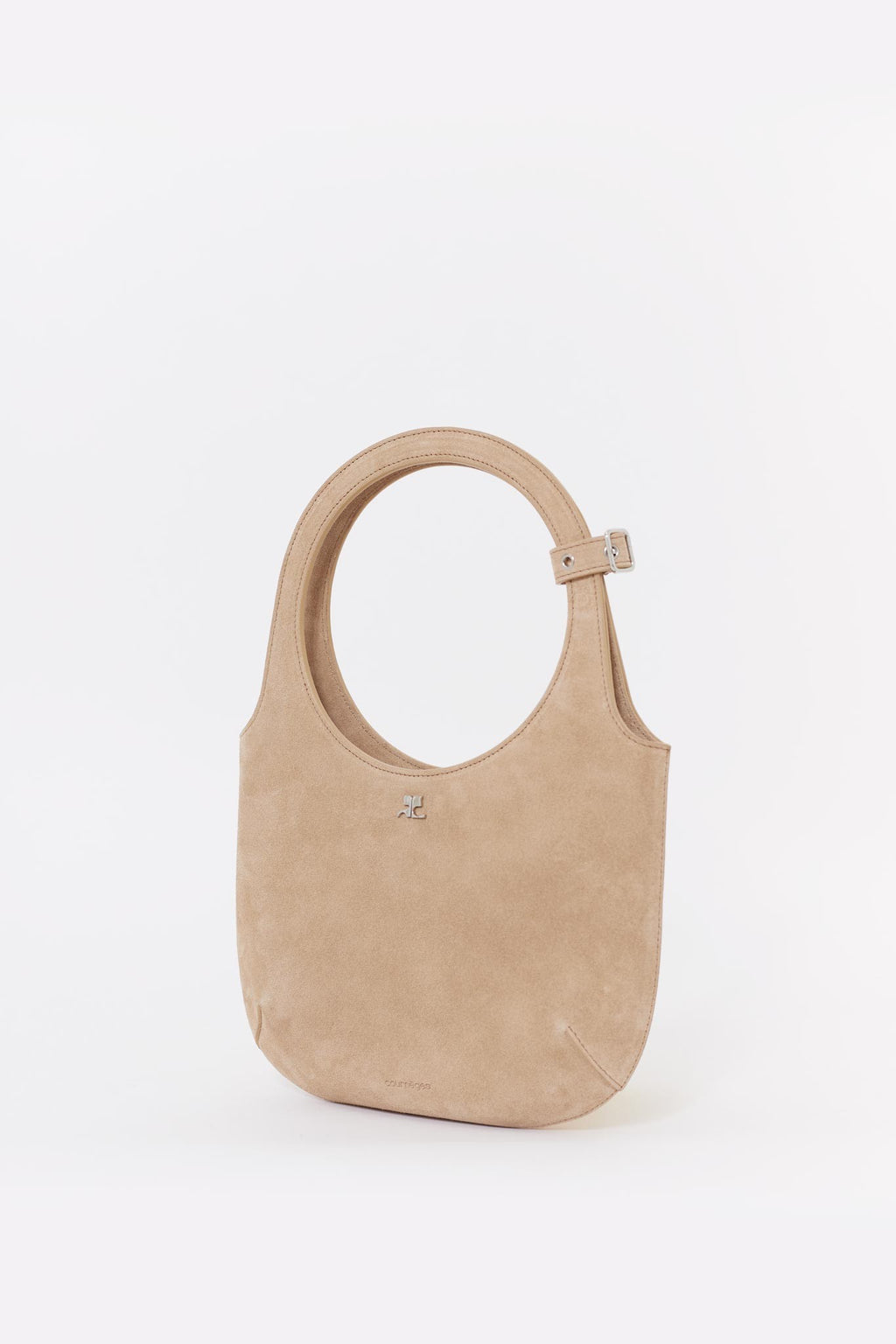COURREGES FAWN HOLY SUEDE BAG
