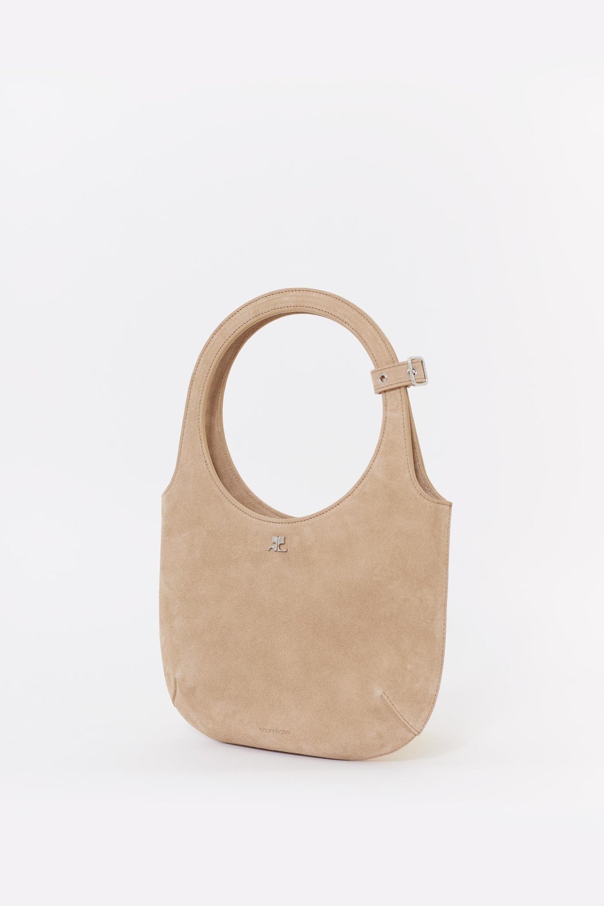 COURREGES FAWN HOLY SUEDE BAG