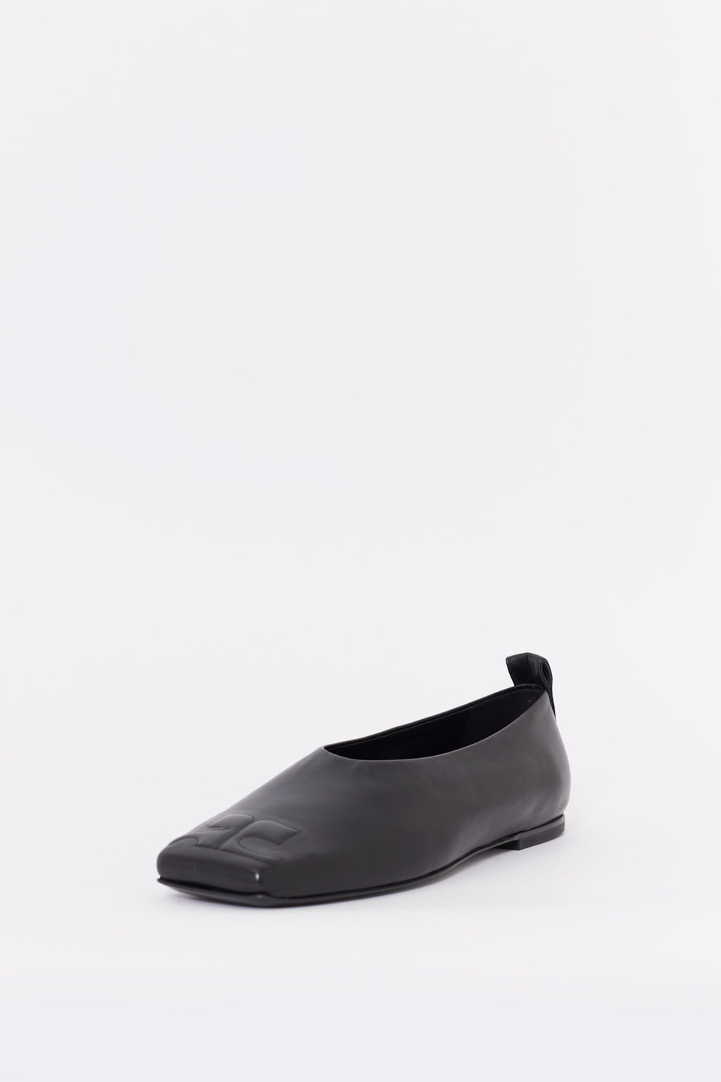 COURREGES BLACK AC HERITAGE NAPPA LEATHER LOAFERS