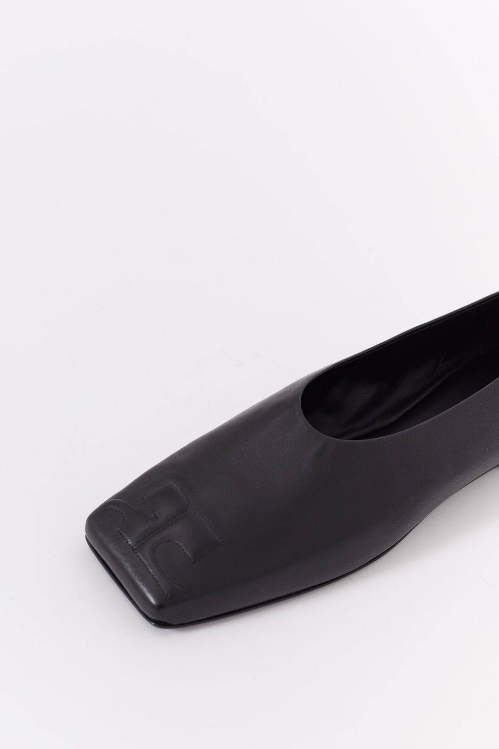 COURREGES BLACK AC HERITAGE NAPPA LEATHER LOAFERS