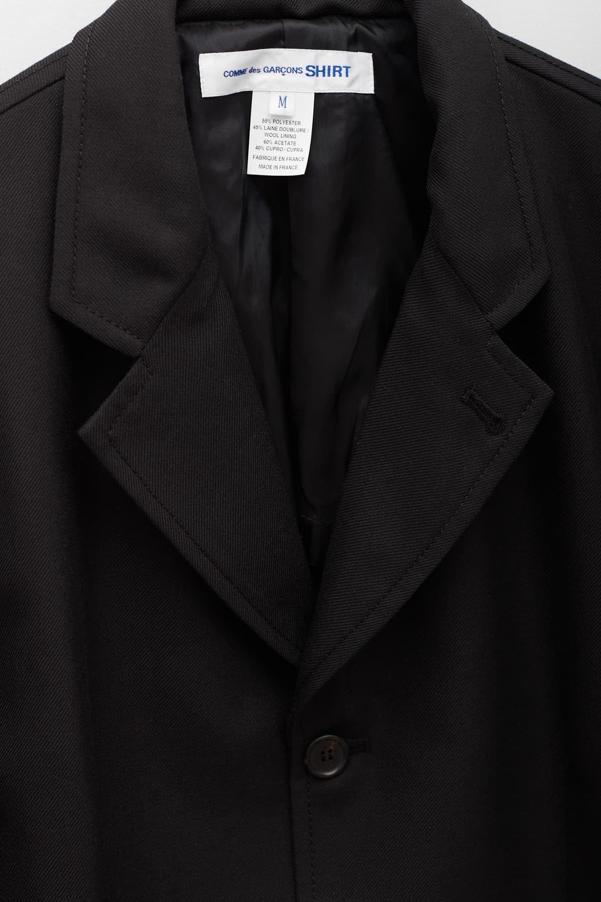 COMME DES GARCONS SHIRT BLACK FKJ006 SUIT JACKET