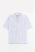 MFPEN LIGHT BLUE BANKER STRIPE HOLIDAY SHIRT
