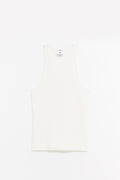 CASABLANCA WHITE BOUCLE RIBBED TANK TOP