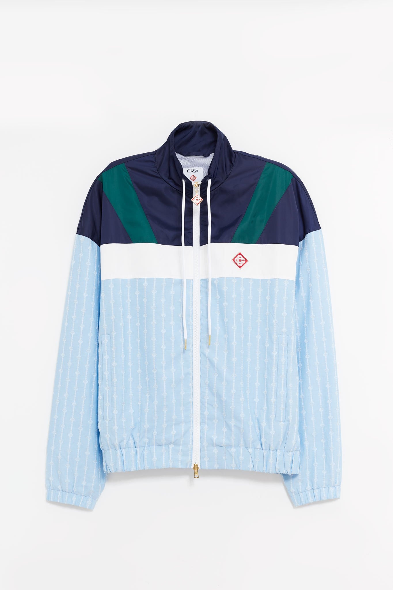 CASABLANCA NAVY NYLON TRACK JACKET