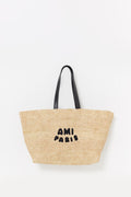 AMI PARIS NATURAL TOTE BAG