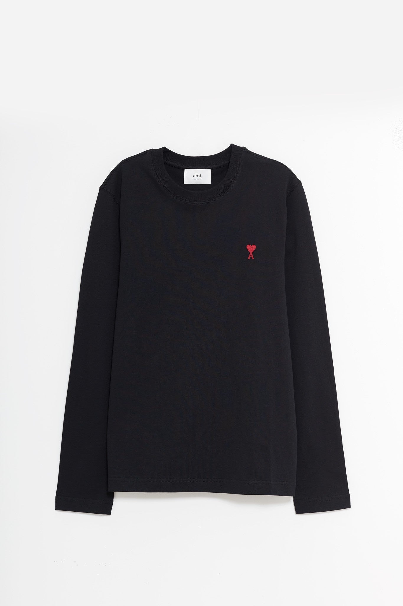 AMI BLACK ADC LS T SHIRT