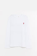 AMI WHITE ADC LS T SHIRT