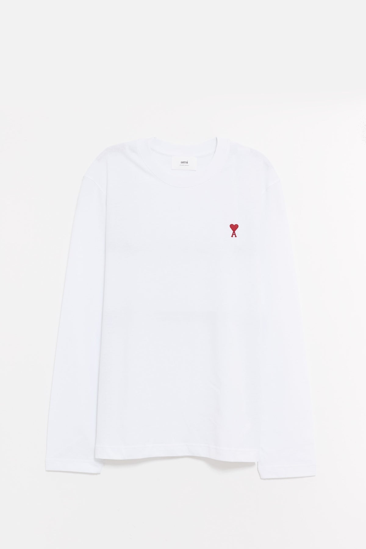 AMI WHITE ADC LS T SHIRT