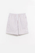 LOUVOIS BROWN STRIPE LA COTE SHORTS