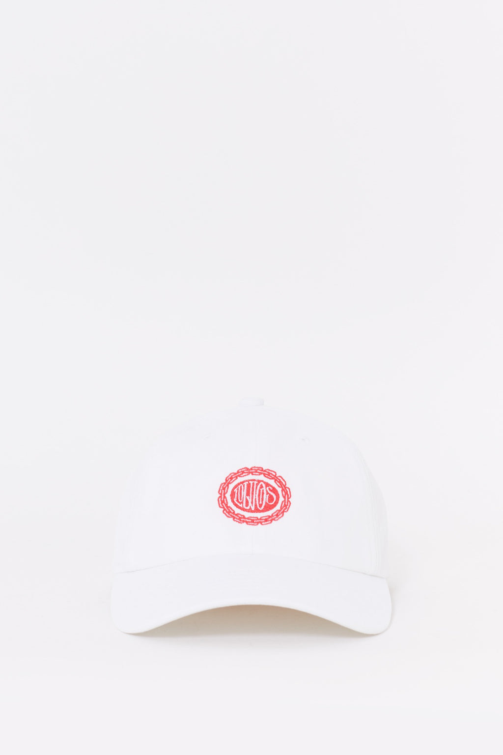LOUVOIS WHITE RED CHAIN CREST HAT