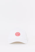 LOUVOIS WHITE RED CHAIN CREST HAT