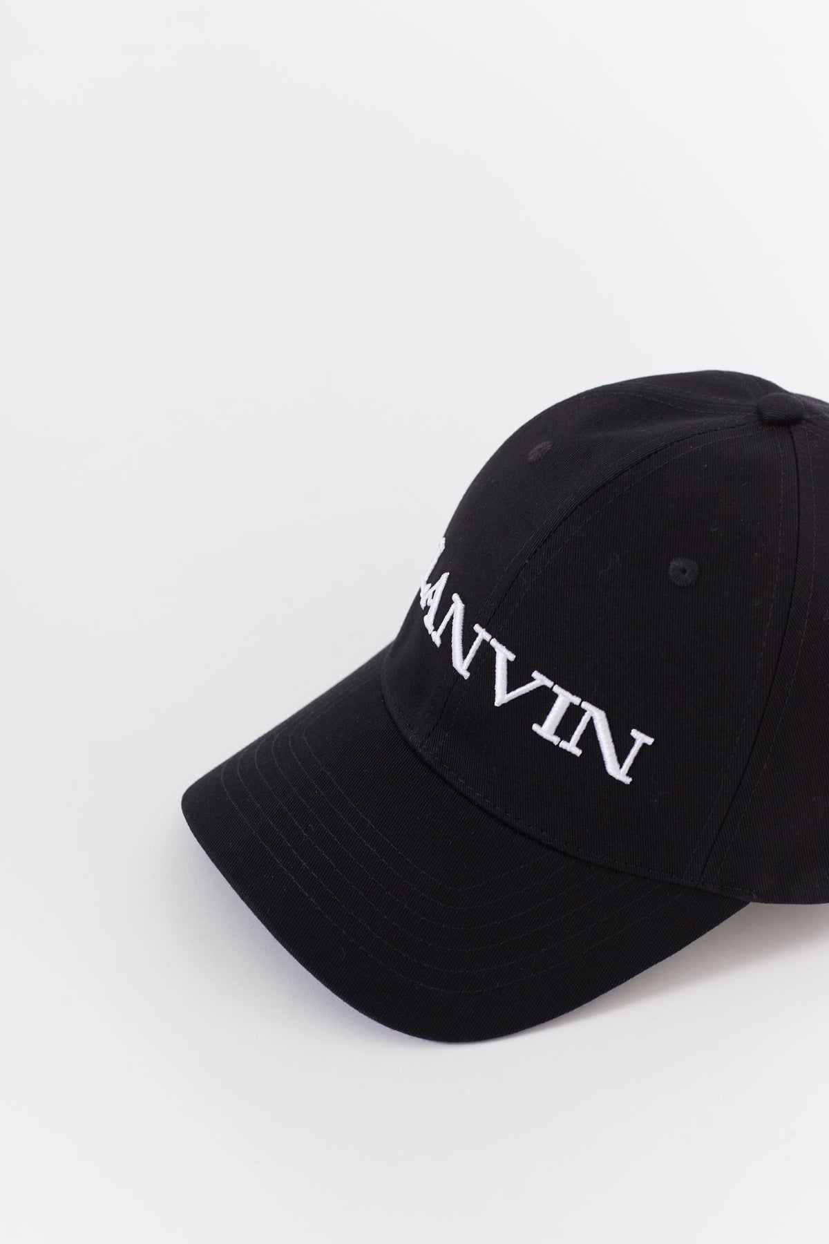 LANVIN BLACK BASEBALL CAP