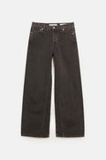 OUR LEGACY BLACK COATED TREBLE CUT TROUSERS