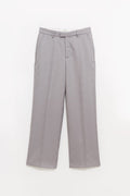 SECOND LAYER GREY IDDEN CHECK BAGGY PRIMO TROUSER