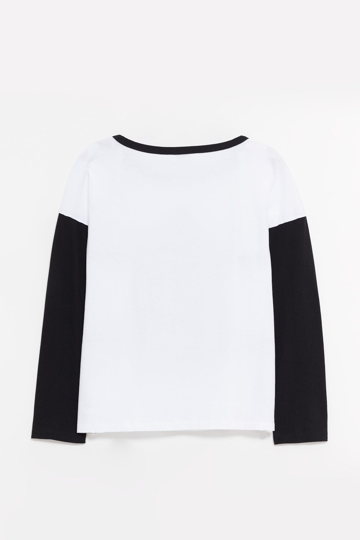 SECOND LAYER WHITE BLACK SHRINE BBALL LS T SHIRT