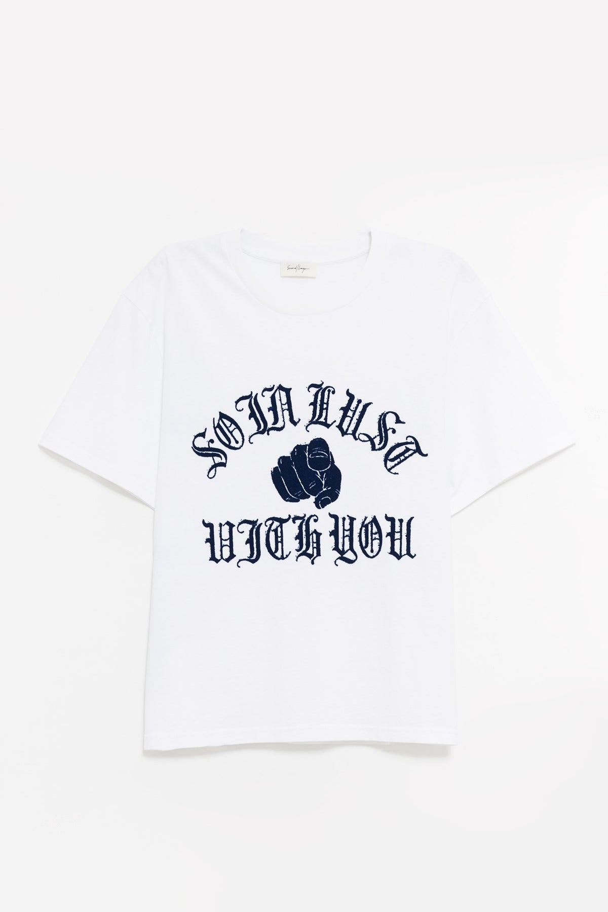 SECOND LAYER WHITE BABY BAGGY T SHIRT