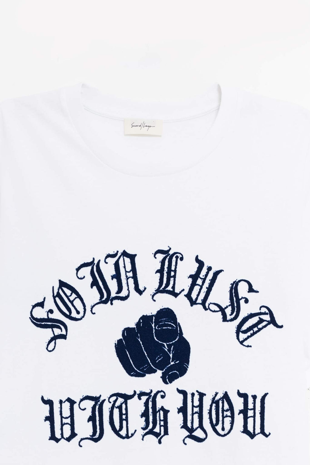 SECOND LAYER WHITE BABY BAGGY T SHIRT