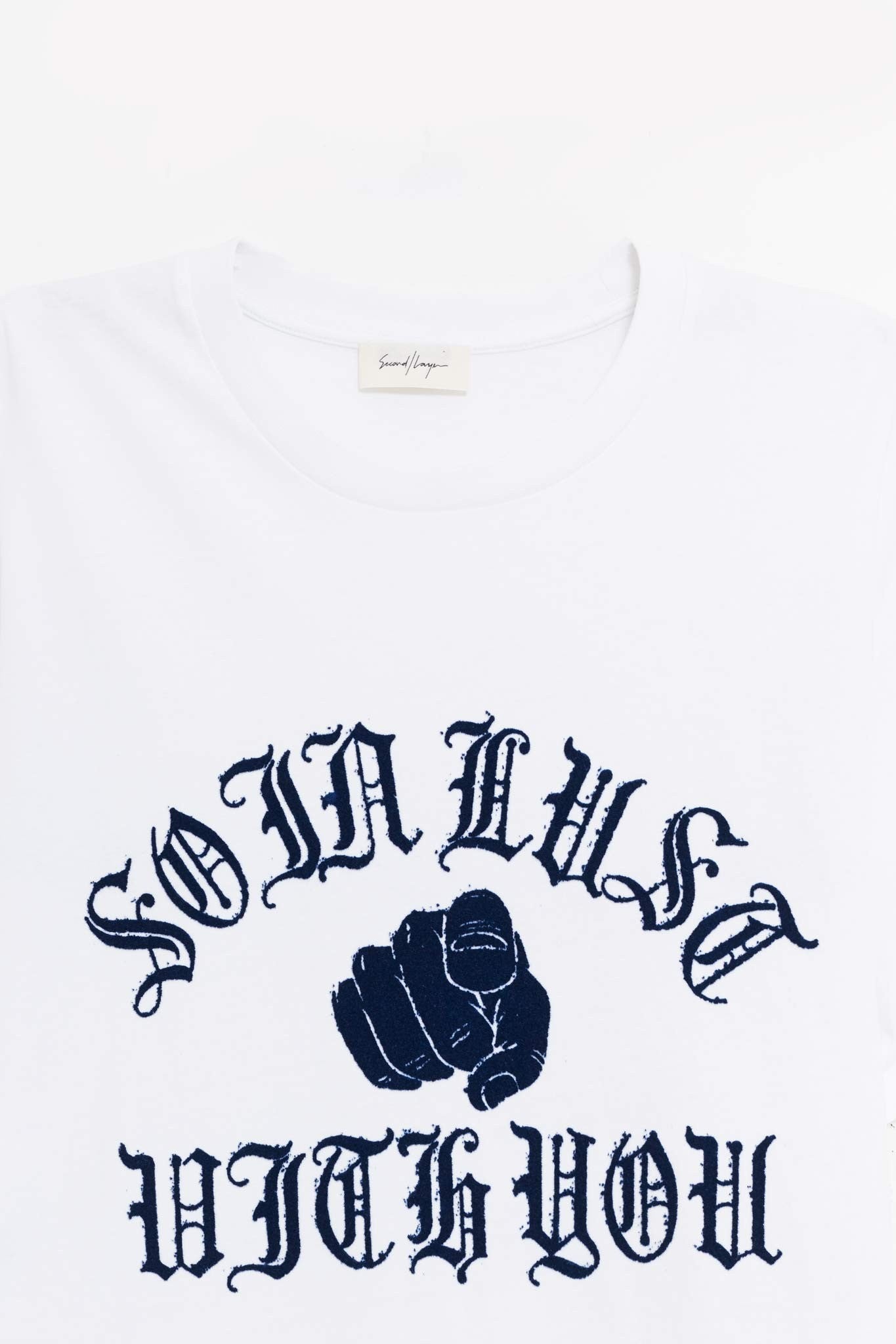 SECOND LAYER WHITE BABY BAGGY T SHIRT