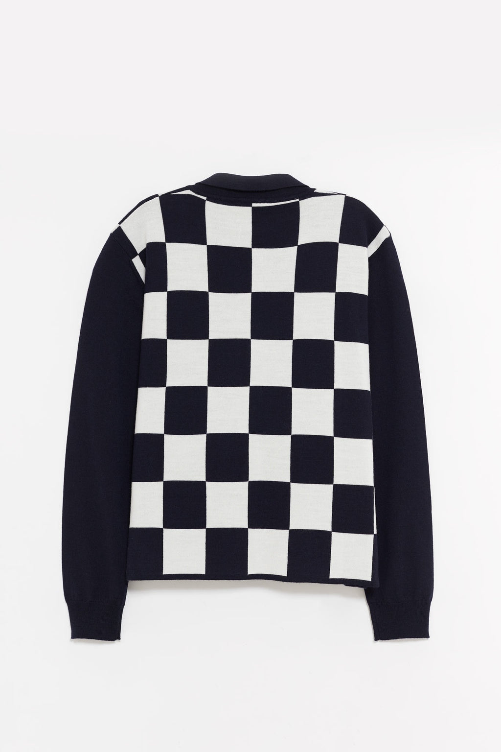 SECOND LAYER BLUE WHITE LALO BUTTON DOWN CARDIGAN