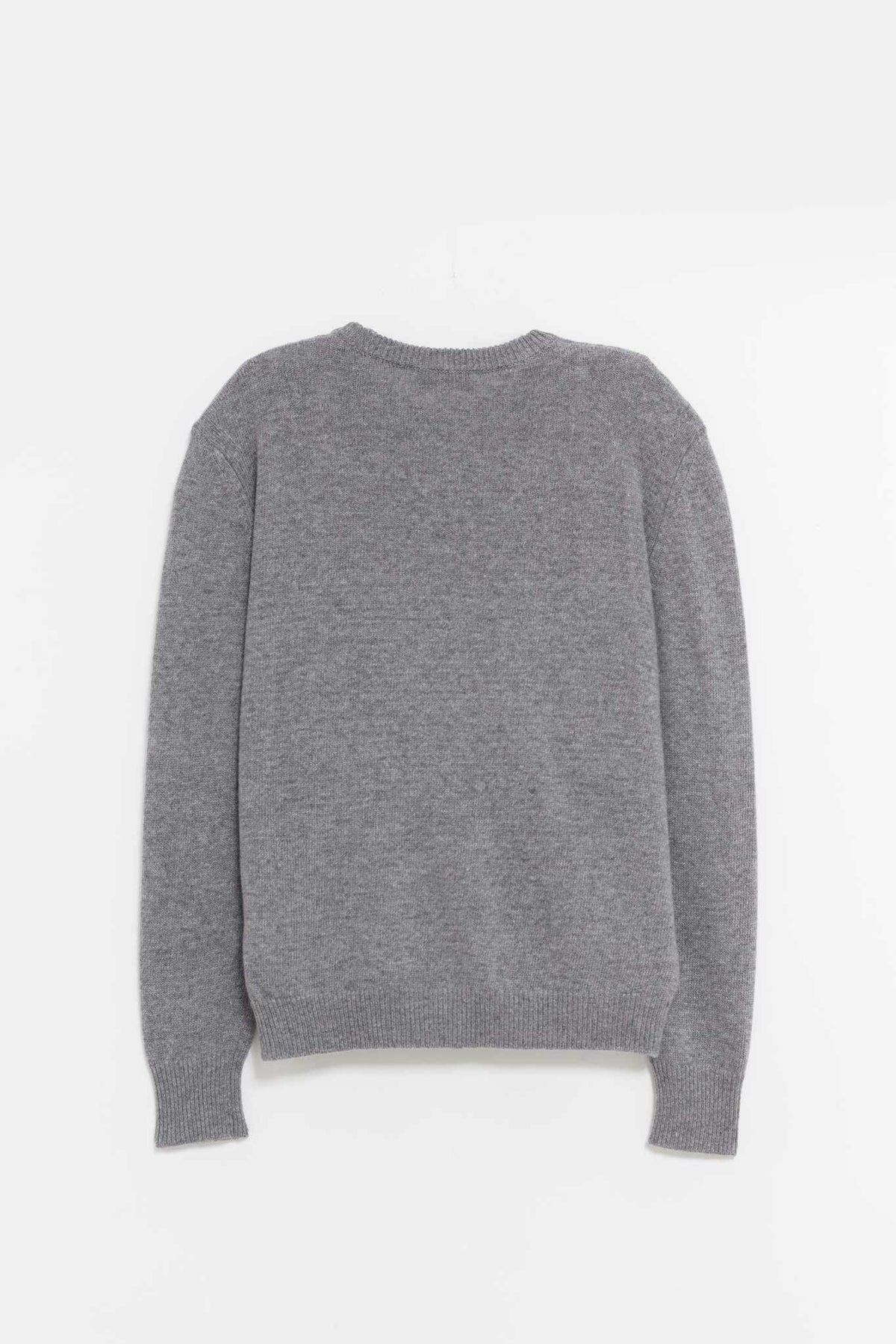 MARINE SERRE DARK GREY CLEAN WOOL KNIT CREWNECK