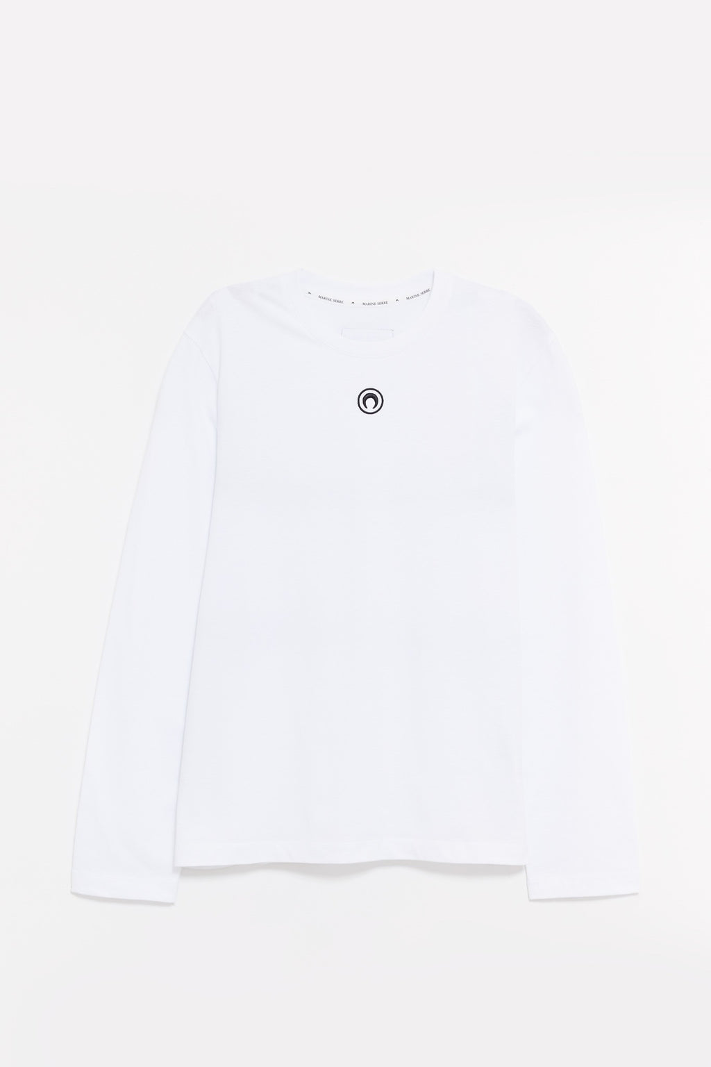 MARINE SERRE WHITE MOON LOGO JERSEY LONG SLEEVES T SHIRT