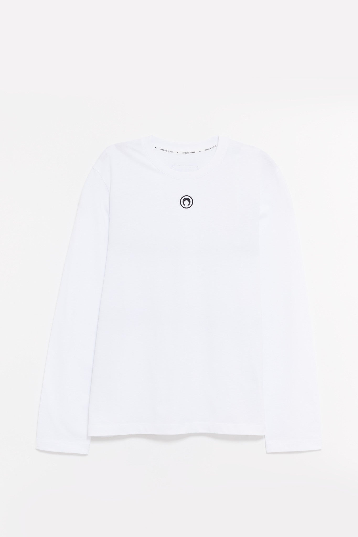 MARINE SERRE WHITE MOON LOGO JERSEY LONG SLEEVES T SHIRT