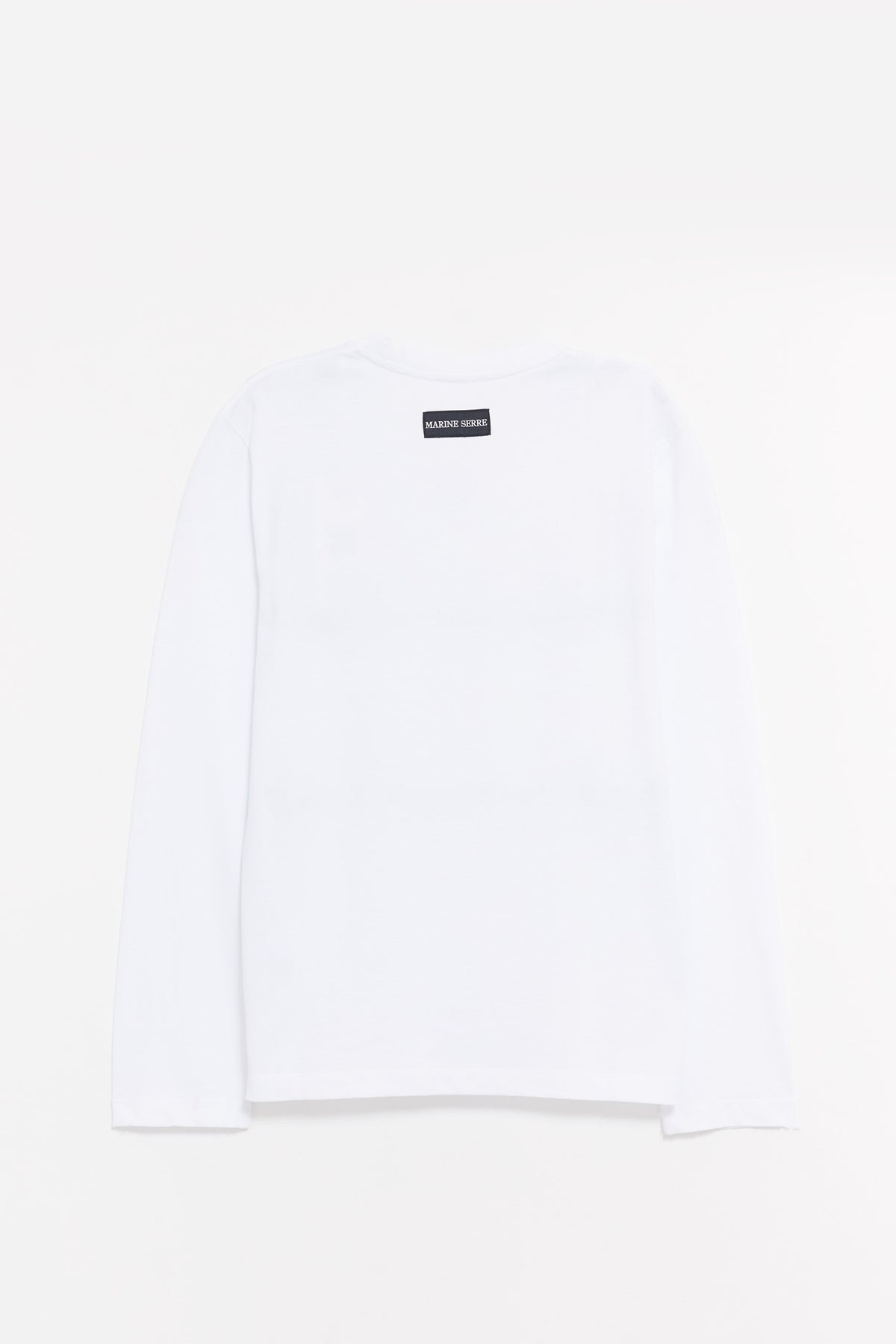 MARINE SERRE WHITE MOON LOGO JERSEY LONG SLEEVES T SHIRT