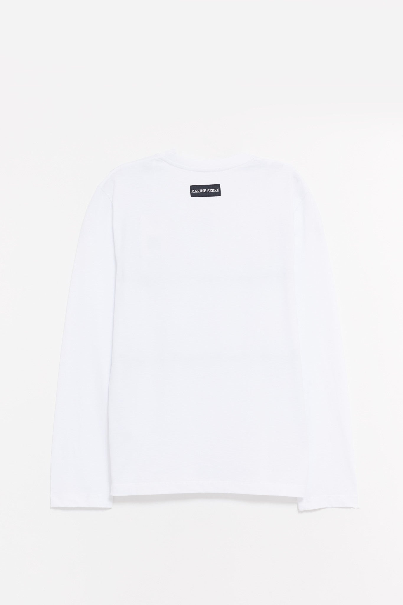 MARINE SERRE WHITE MOON LOGO JERSEY LONG SLEEVES T SHIRT