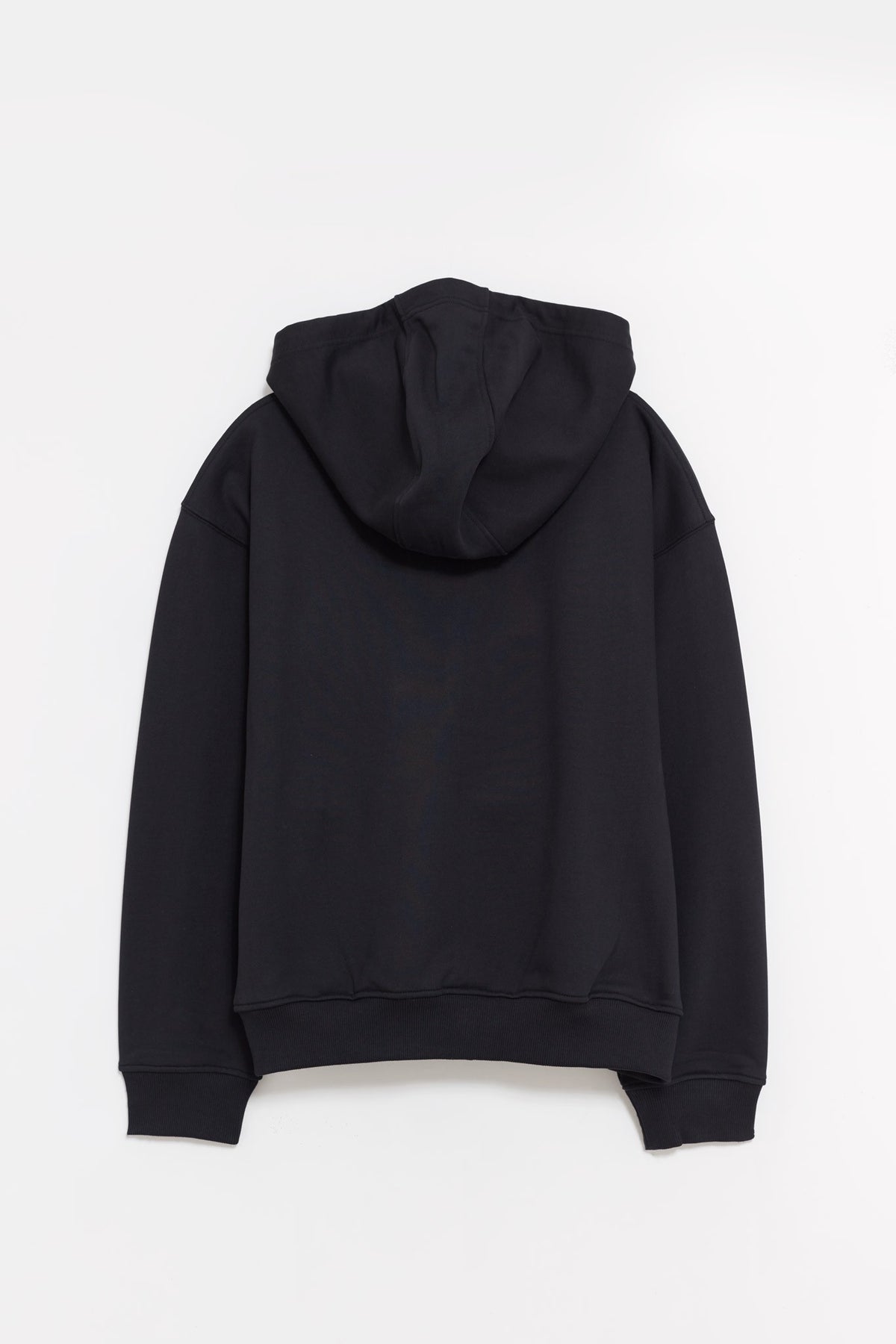 MARINE SERRE BLACK MS SPORTS FLEECE ZIPPED HOODIE