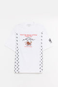 MARINE SERRE WHITE REGENERATED GRAPHIC JERSEY SS T SHIRT