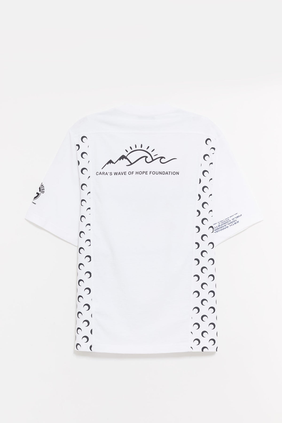 MARINE SERRE WHITE REGENERATED GRAPHIC JERSEY SS T SHIRT