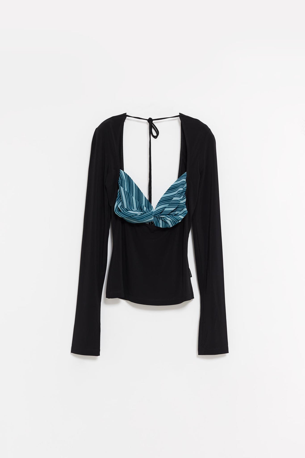 MARINE SERRE MULTICOLOR REGENERATED SILK SCARVES DRAPED TOP