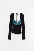 MARINE SERRE MULTICOLOR REGENERATED SILK SCARVES DRAPED TOP