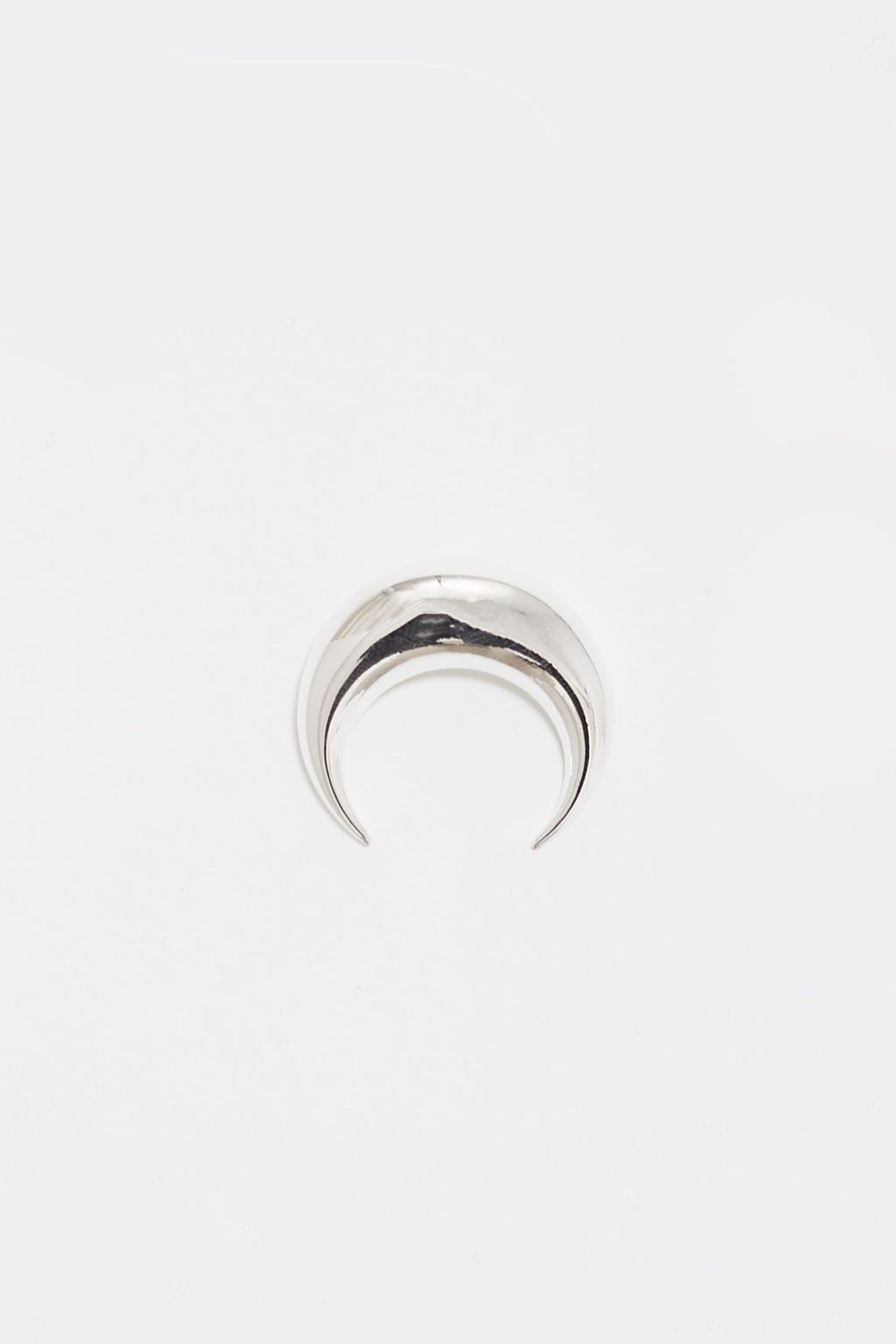 MARINE SERRE SHINY SILVER SILVER PLATED MOON EARRINGS