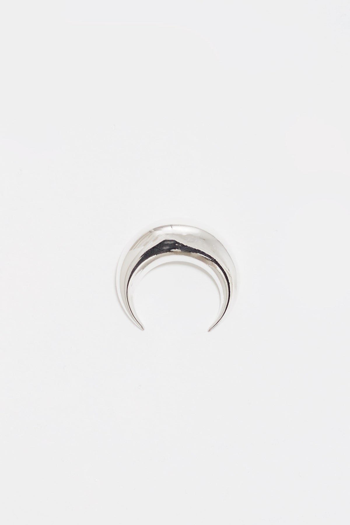 MARINE SERRE SHINY SILVER SILVER PLATED MOON EARRINGS