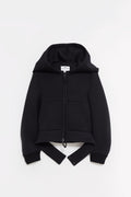 COURREGES BLACK COCOON BONDED JACKET